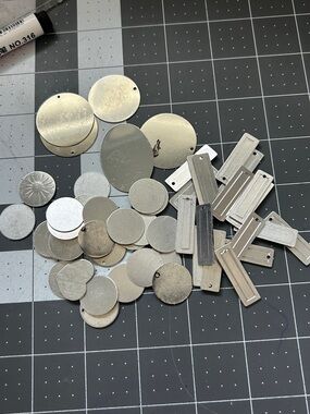 #4 - Silver Tone Metal Jewelry Blanks - Mixed Shapes